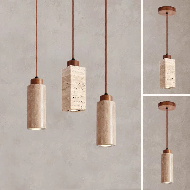 Lampadario in Marmo Giallo Stile Wabi Sabi Giapponese, Lampada a Sospensione Creativa per Ristorante, Scrivania, Bar, Camera da Letto, Illuminazione Decorativa Artistica per Casa