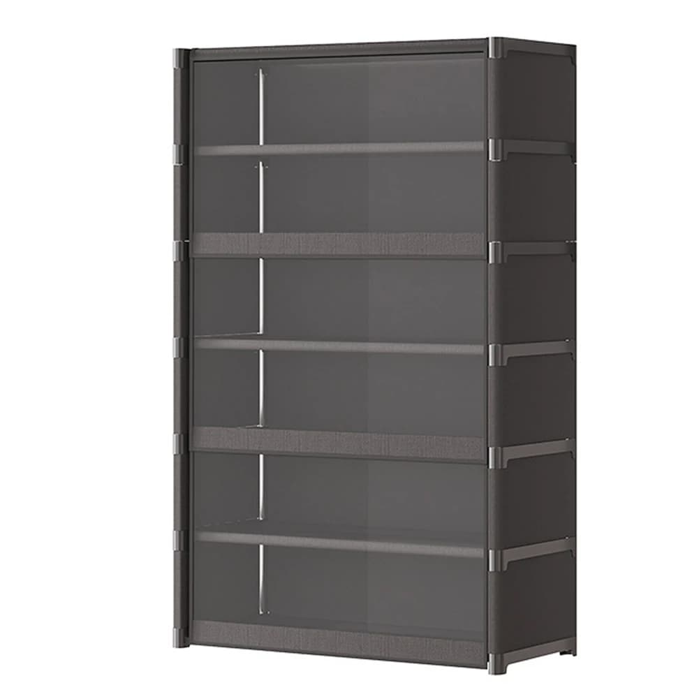 Scarpiera a 7 livelli con contenitori trasparenti a sportello ribaltabile, mobiletto porta scarpe per borse, libri e vestiti