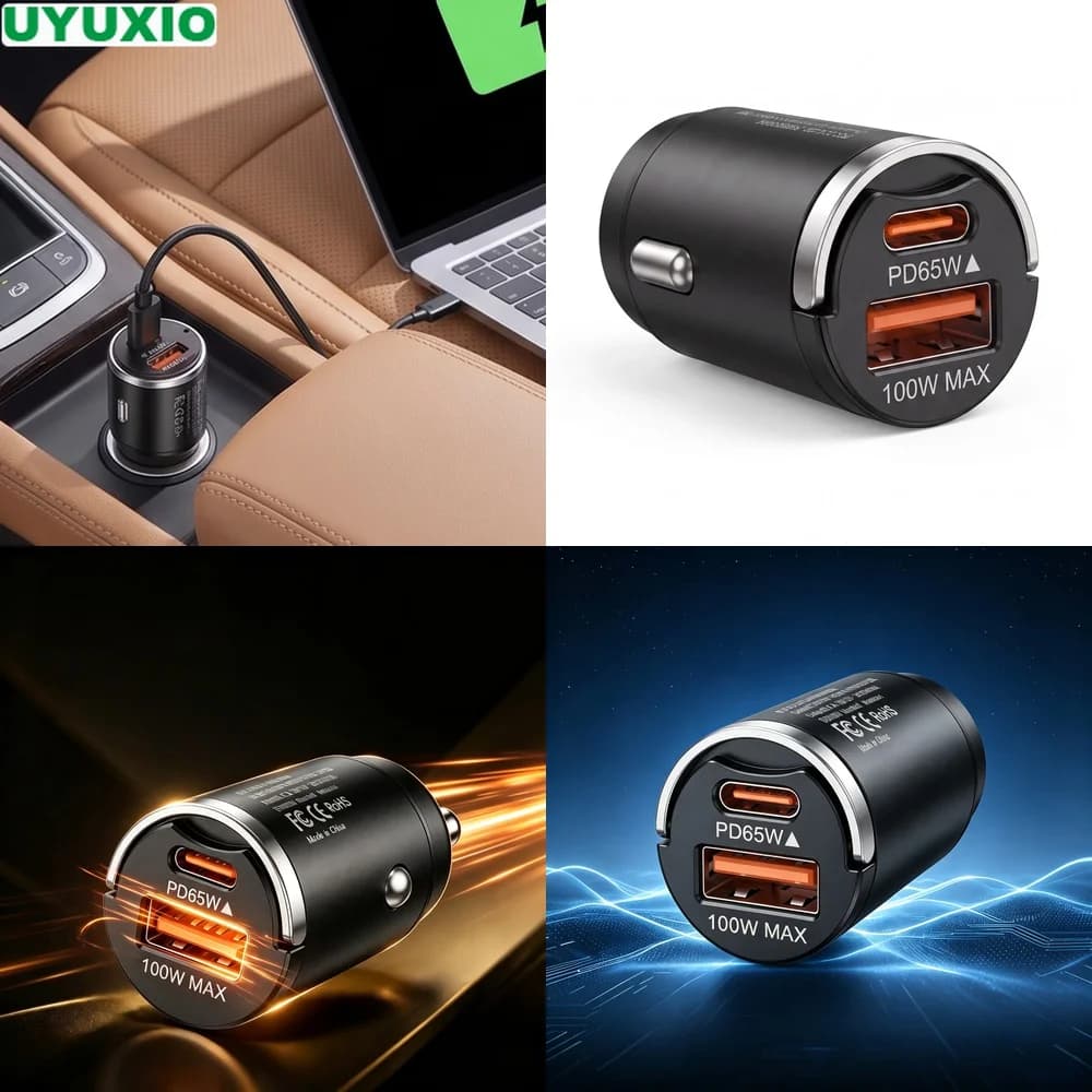 165W Flush Fit Car Charger PD 65W Type C and 100W USB A Power Metal Body with Multi Protection for Cars Trucks SUVs and Vans