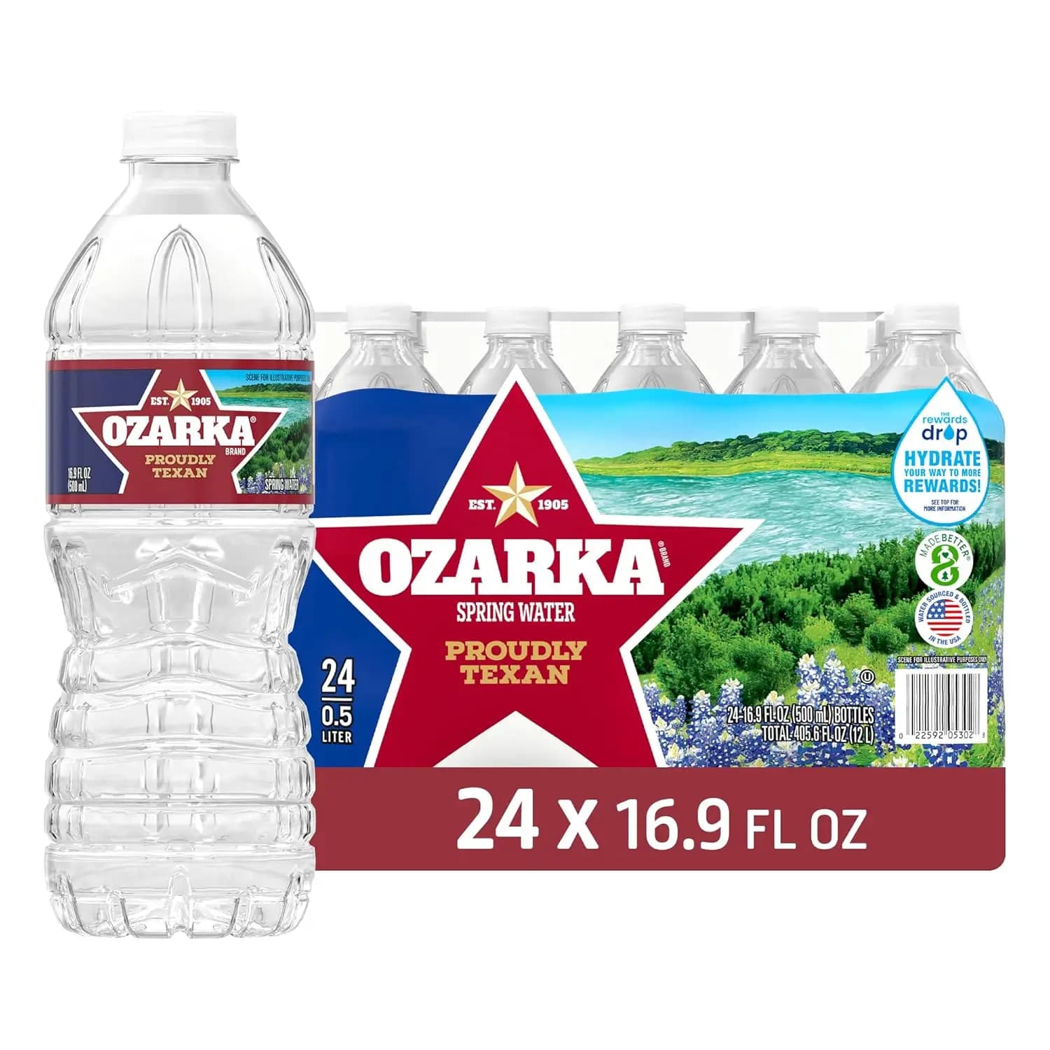 Acqua di Sorgente Naturale 500 ml (Confezione da 24) - Gusto Fresco, Idratazione Quotidiana per Casa, Ufficio e Viaggi