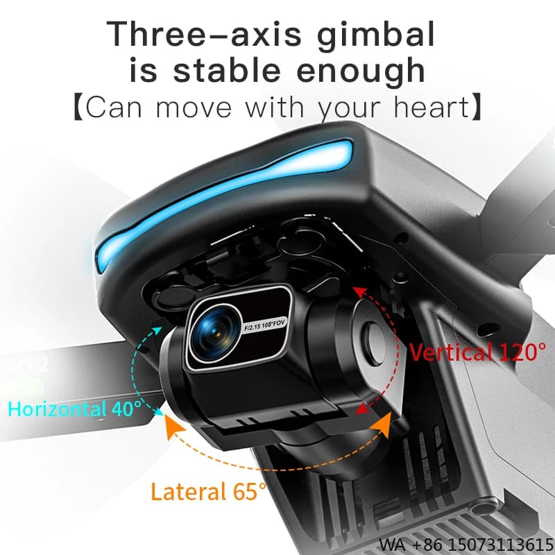 GPS for beginners with obstacle avoidance - 8 MP, brushless motor, mechanical cardanic joint
