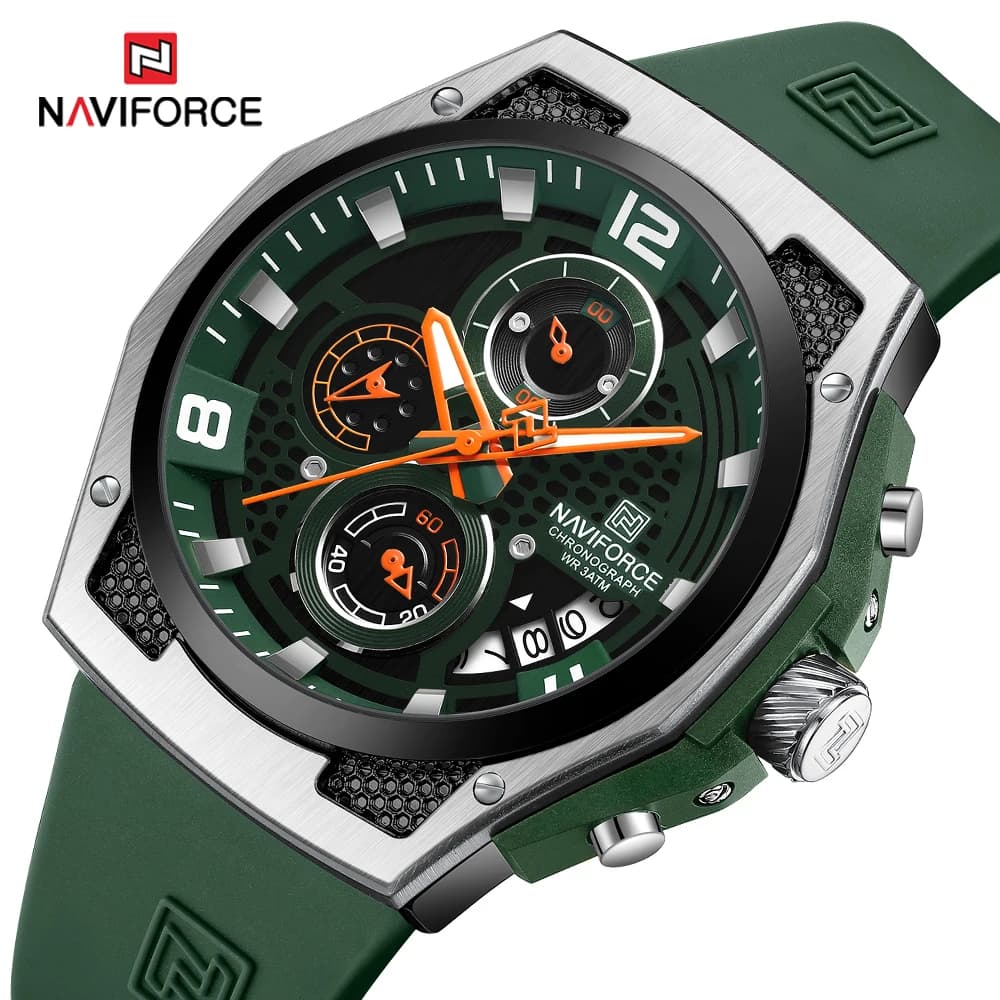 NAVIFORCE Sports Wrist Watch Casual Men Chronograph Top Brand Luxury Military Men Watch Quartz Waterproof Men Watch With Automatic Date