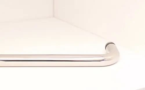 Chrome 24 Inch Single Towel Bar For Frameless Shower Door With 1/2 Inch Mounting Hole