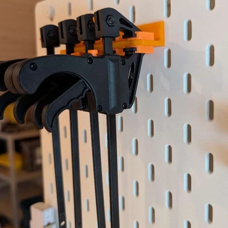 Skadis Pegboard Display Bracket Slotted Wall Panel Storage Shelf Holder Workshop Garage Space Saving Organizer Accessory