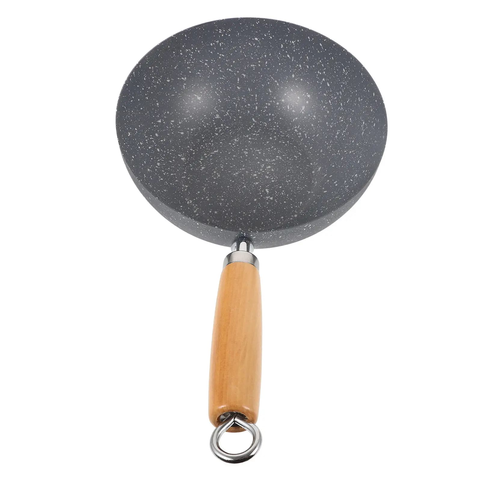 Piccolo Wok con Motivo Marmorizzato, Padella Antiaderente Multiuso per Cucina, per Friggere, Saltare in Padella, Bollire, Cuocere a Vapore, Accessori per Cucina