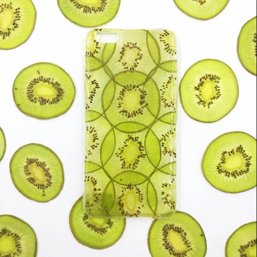 5 pz essiccato pressato Exopy Kiwi fette di frutta pianta erbario per gioielli cornice per foto cassa del telefono mestiere fai da te fare accessori