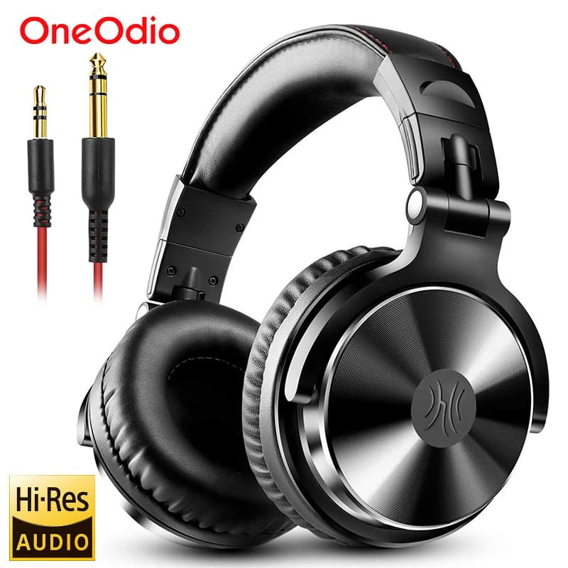 Oneodio Over Ear Headphones Hifi Studio Headphones DJ Monitor Wired Music Game Headphones Auxiliary Phone Computer PC with Microphone
