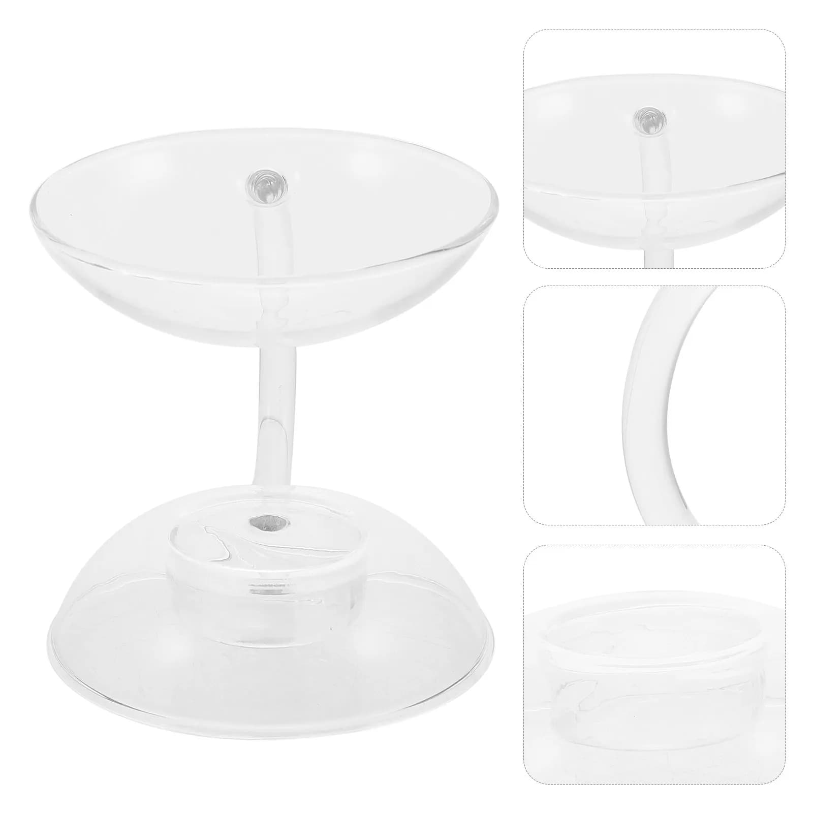 Portacandele in Vetro Trasparente, Bruciatore per Oli Essenziali da Tavolo, Portacandele Decorativo in Vetro per Oli Essenziali