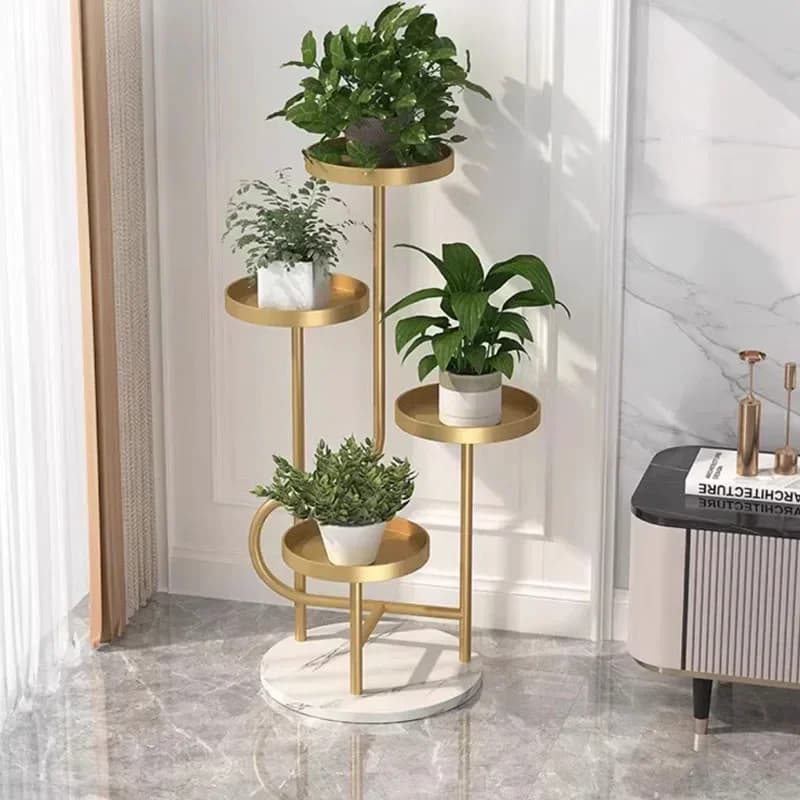 Multi-Tier Metal Flowerpot Plant Shelf Display Indoor Balcony Plant Shelving Organizer Storage Rack Estanteria Plantas Furniture