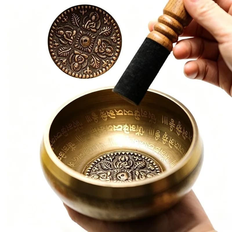 Copper Nepal Singing Bowl Handmade Sound Bowl Yoga Meditation Original Tibetan Bowls Buddhism Relax Sound Healing Instrument