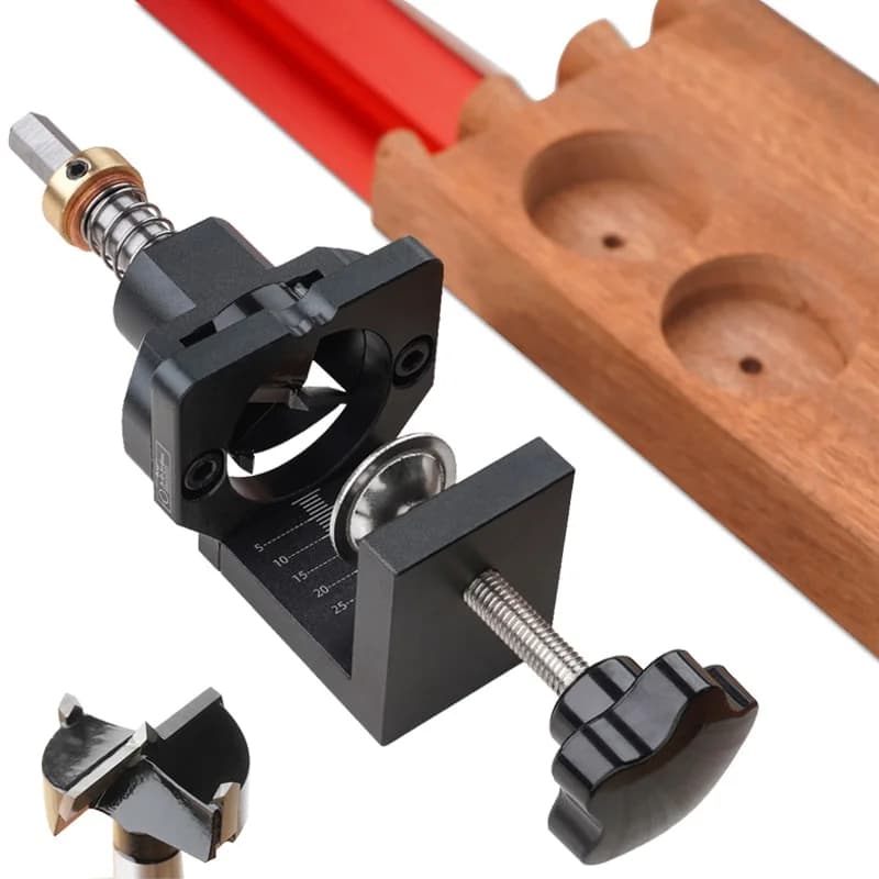Guida per trapano di precisione con maschera per tasselli per cerniera per armadio da 35 mm per installazione di porte nascoste Perforatrice per utensili domestici