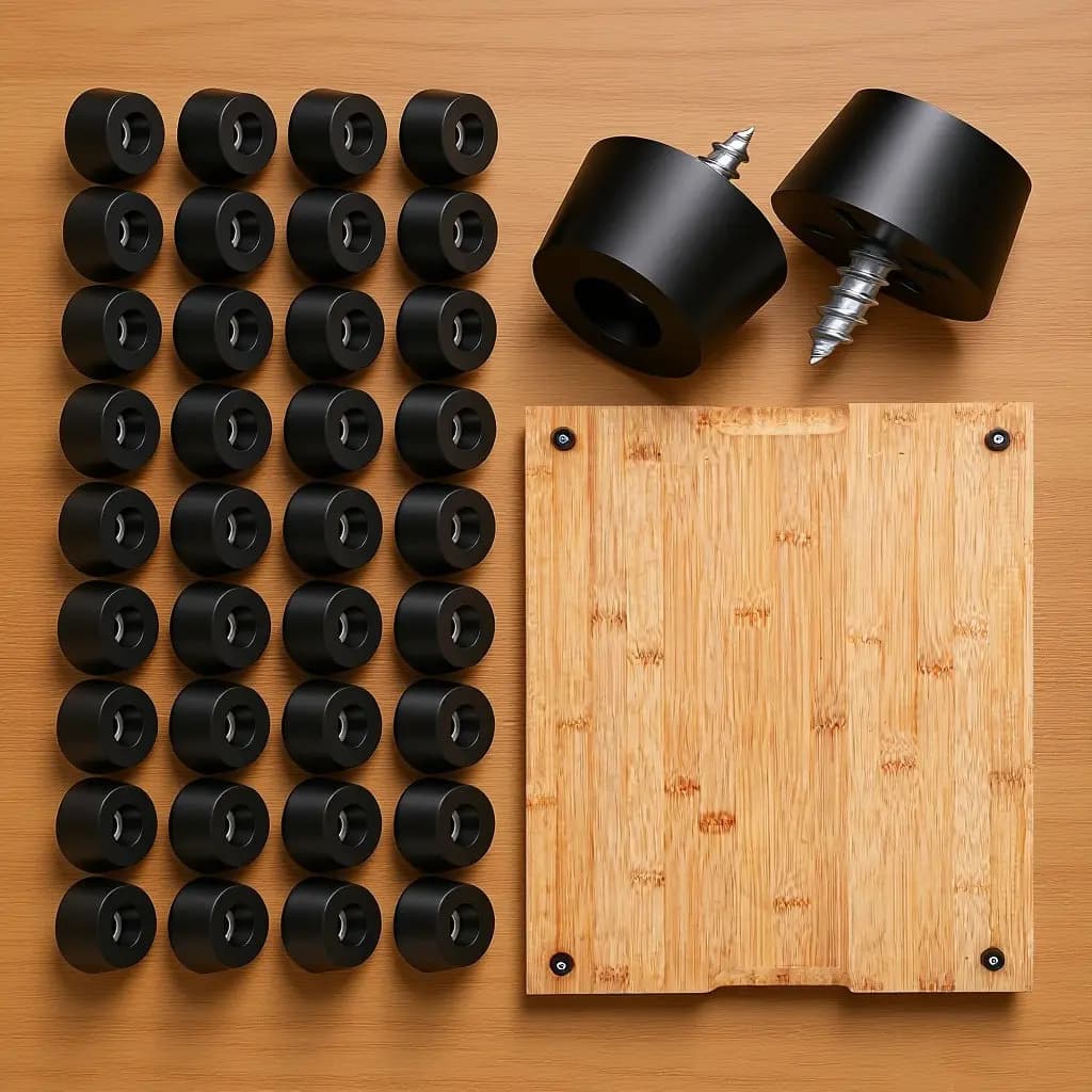120 Set di Piedini in Plastica Resistente Antiscivolo per Mobili, Elettrodomestici, Taglieri, Strumenti e Arredi da Esterno