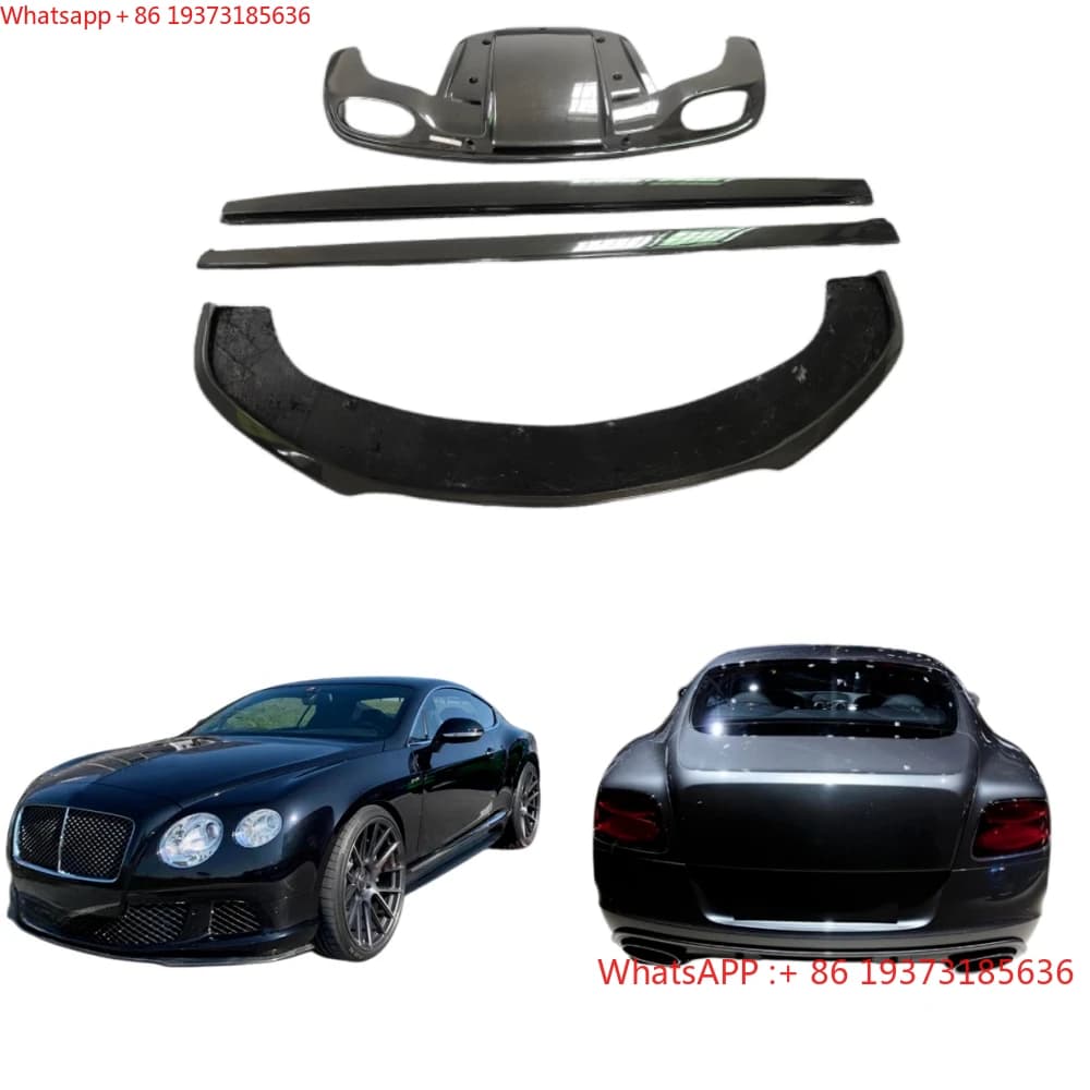 Carbon Fiber Body Kit for Bentley 12-14 Continental GT 4.0 Upgrade, Front Lip, Rear Diffuser, Side Skirt Customized Car Kit