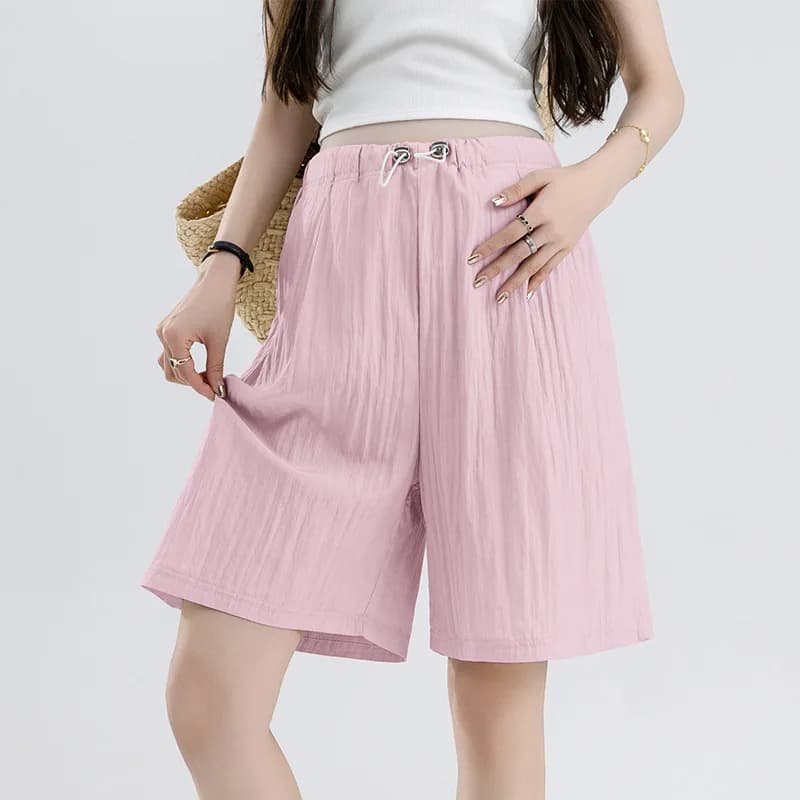 Nuovi pantaloncini premaman M-3XL con coulisse, estivi, sottili, casual, larghi, al ginocchio, con elastico in vita, disponibili in 3 colori
