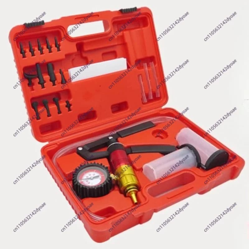 Kit Tester per Spurgo Freni e Frizione Manuale con Pompa a Vuoto per Auto e Moto