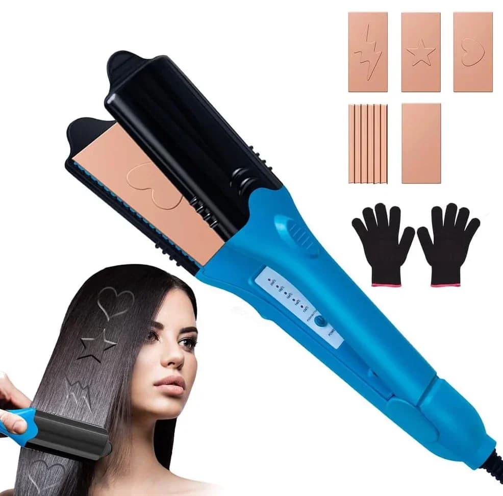3D Hair Printer Iron with 5 different plates Folder Perfect Hot Tool for Hair Art Stamper 3D Iron