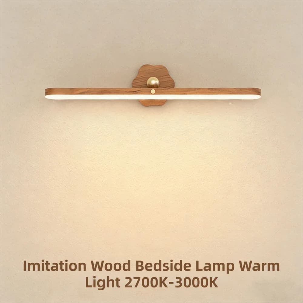 Luce Notturna LED Magnetica Ricaricabile TYPE-C 3W Lampada da Parete Dimmerabile Portatile Luce Frontale per Specchio Lampada da Bagno