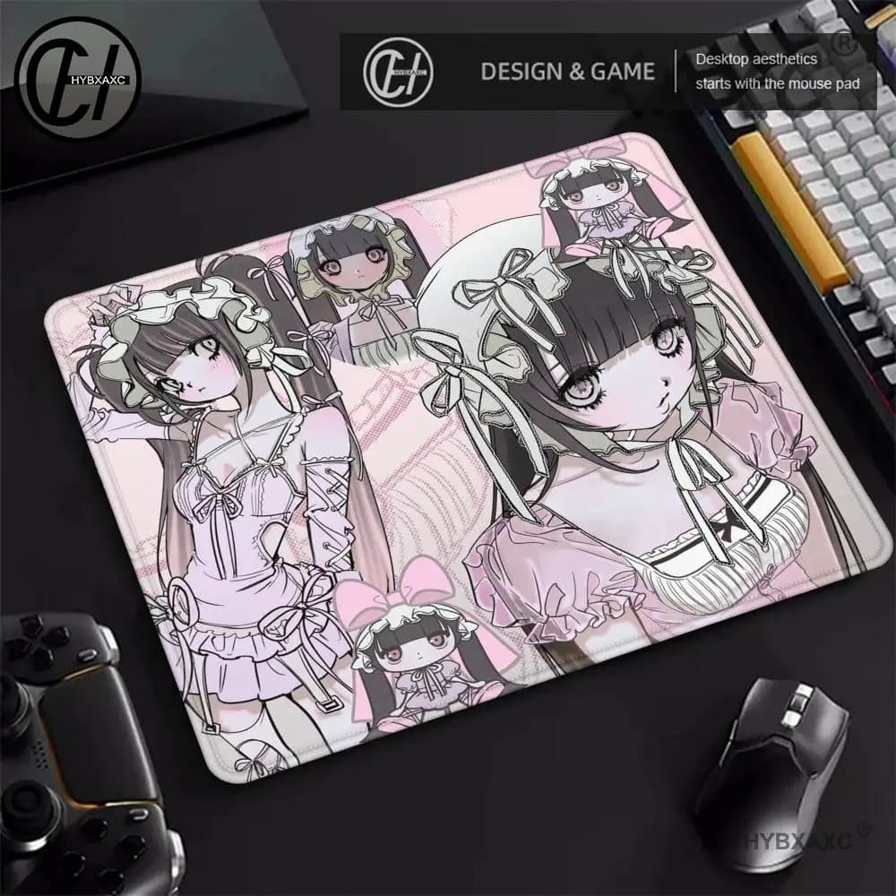 Japanese Anime Dark Wind Maid Cute Small Mouse Pad Computer Accessories Keyboard Non-Slip Mousepad Office Thickened Desk Mat