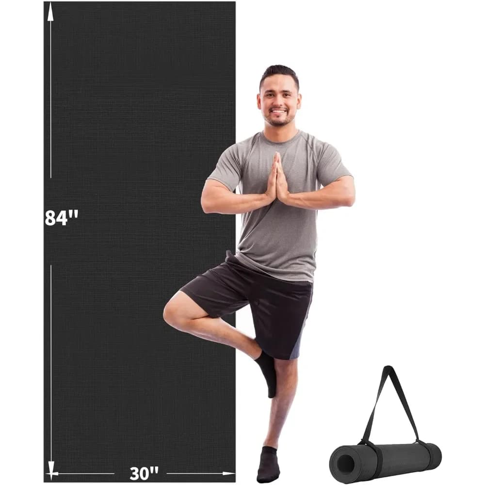 Tappetino Extra Lungo e Largo Antiscivolo per Yoga, Pilates, Fitness, Esercizi a Piedi Nudi, Casa e Studio