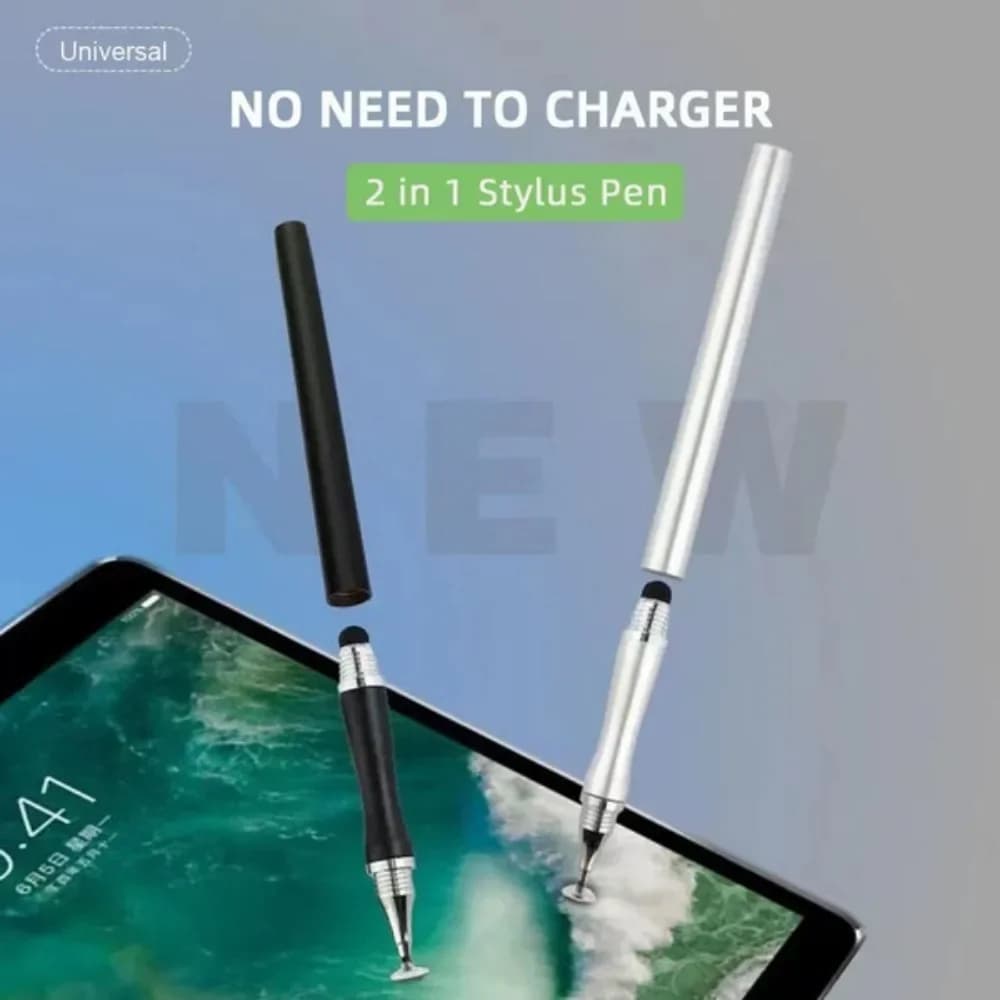 Penna stilo 2 in 1 per touch screen Strumento di disegno penna stilo capacitiva universale per dispositivi Android iPad tablet telefono cellulare
