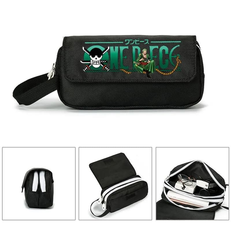 One Piece anime peripheral Luffy pencil case large capacity multifunctional pencil case creative cartoon stationery storage bag