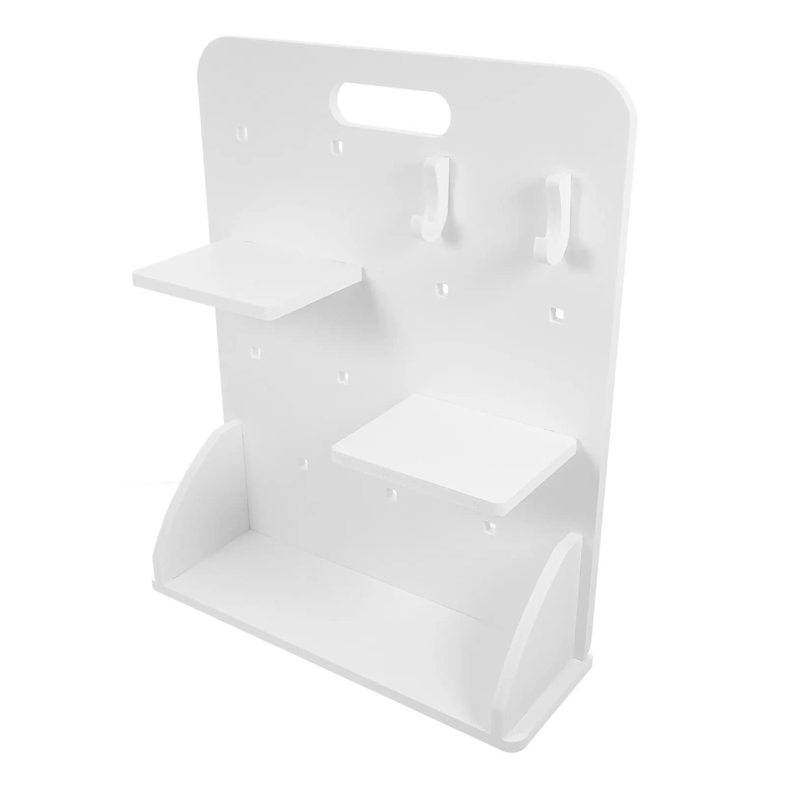 Set Organizzatore da Scrivania Verticale con Pannello Forato, Installazione Senza Foratura, Sistema di Archiviazione per Organizzazione del Postazione di Lavoro