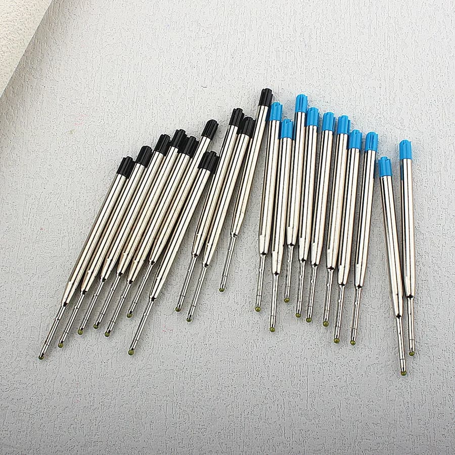 10 Pz/lotto, (Nero) Penna A SFERA Ricarica Per, nuovo Design Penna Aste/prezzo All'ingrosso di lusso del metallo della penna del gel refill