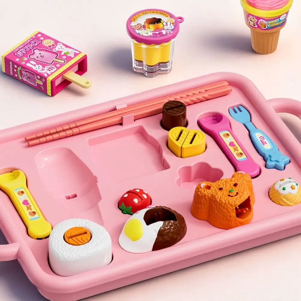Set di alimentazione per budino Little BearShape Fai finta di giocare con l'educazione precoce Scatola per il pranzo Giocattolo per budino Gioco di ruolo Modello di simulazione