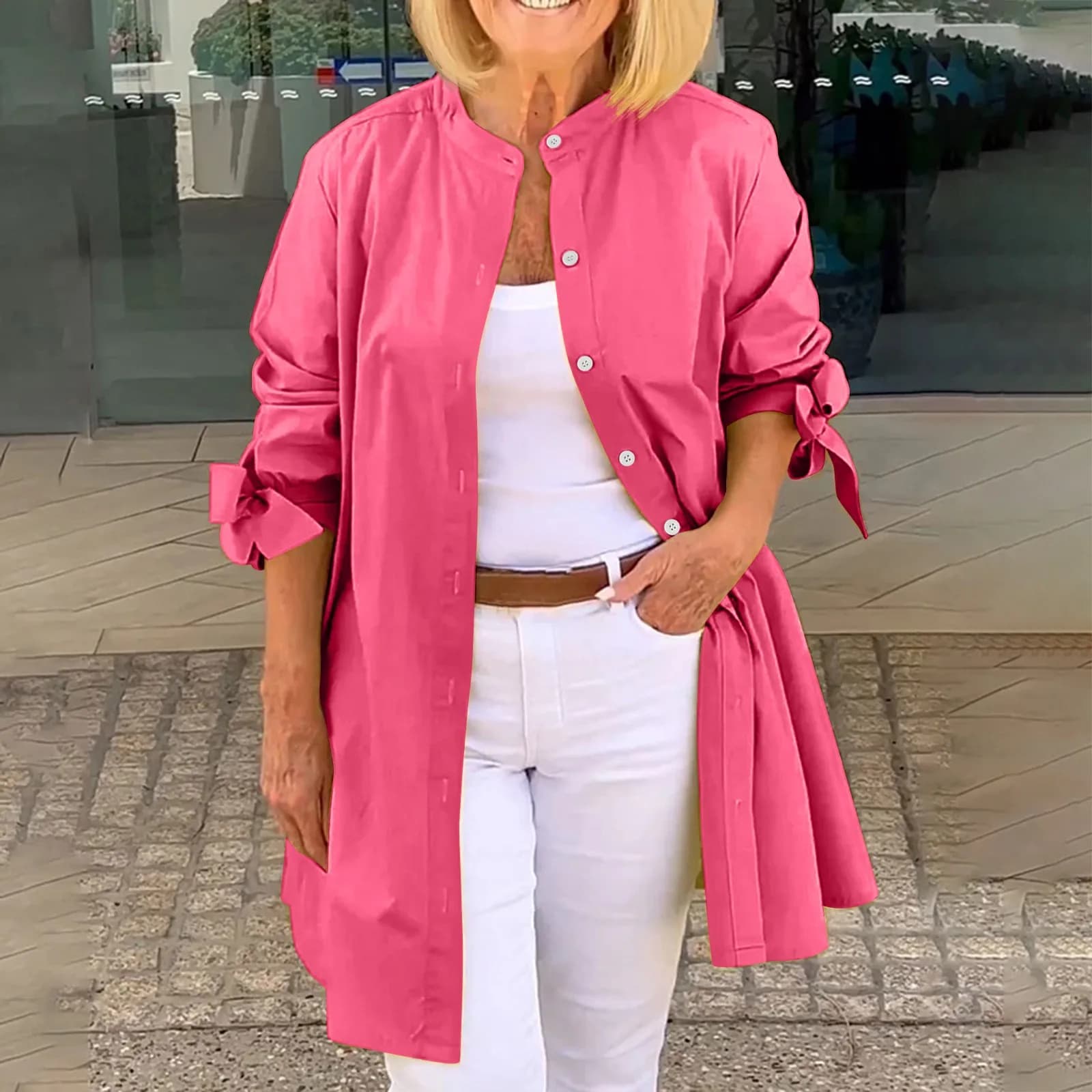 Camicia da donna elegante Top Collezione di camicie a maniche lunghe da donna elegante Abbigliamento da lavoro versatile Top da festa per le vacanze alla moda