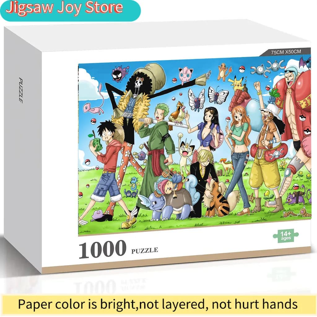 One Piece X Pokémon! Nuovo puzzle per famiglie! Regalo Giocattolo Divertente