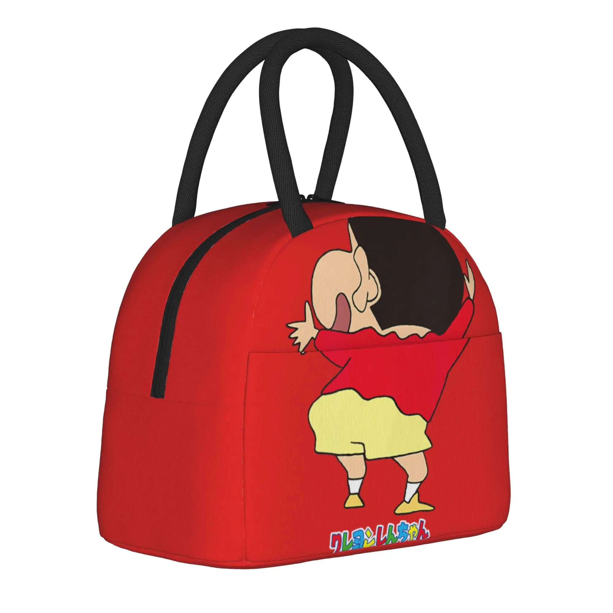 Borsa Termica Grande Riutilizzabile Crayon Shin Chan Smile Shin Chan, Borsa Pranzo Isolante per Lavoro e Picnic, Uomo Donna