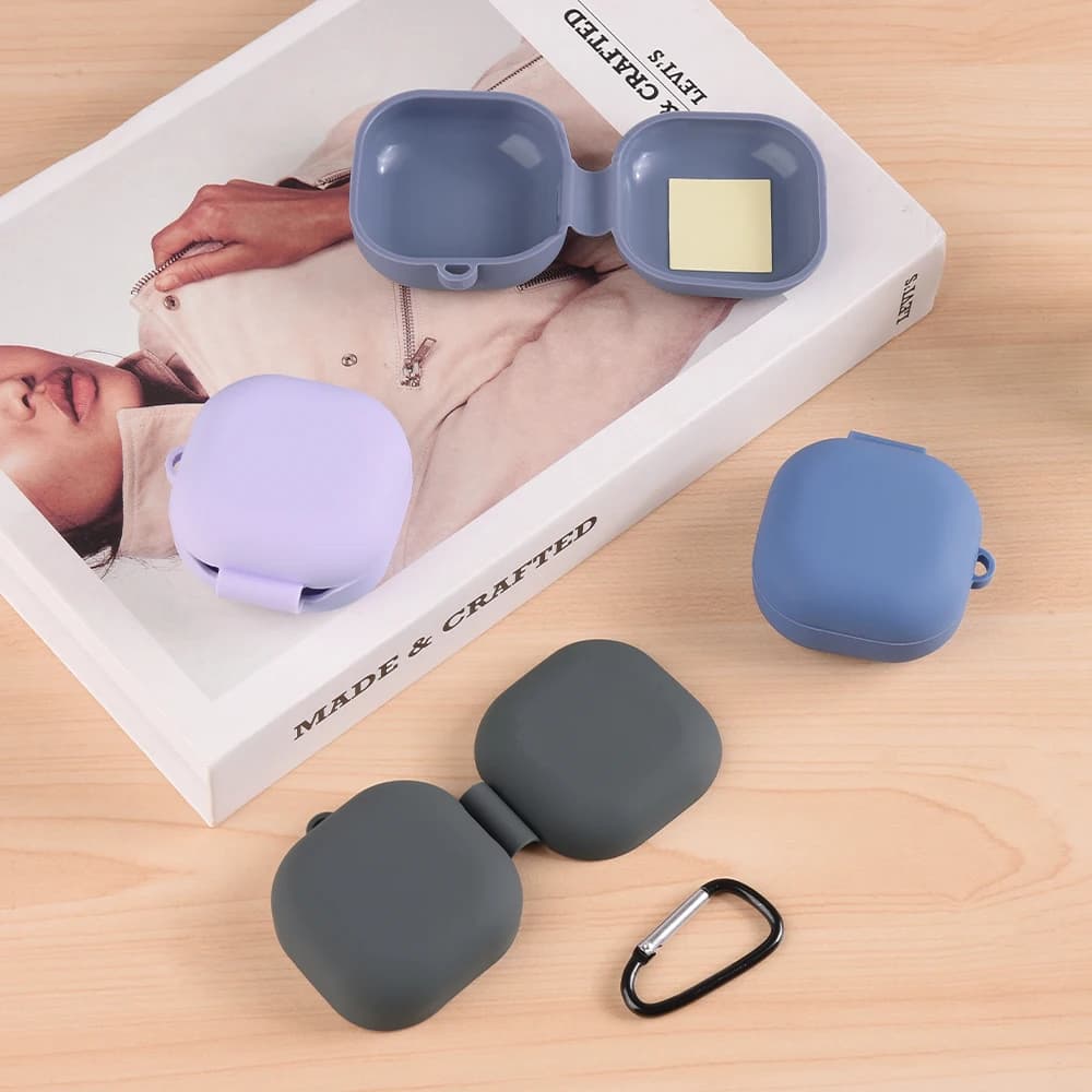 Custodia morbida in silicone per Samsung Galaxy Buds live Pro Buds2 buds2Pro Custodia protettiva per auricolari wireless Bluetooth con gancio