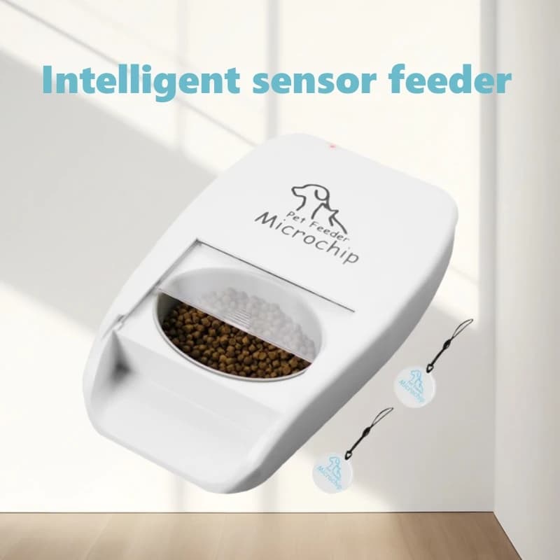 NUOVA ciotola per mangiatoia per animali domestici con microchip intelligente RFID per gatti, cani e animali domestici multipli, distributore automatico intelligente di cibo per gatti temporizzato