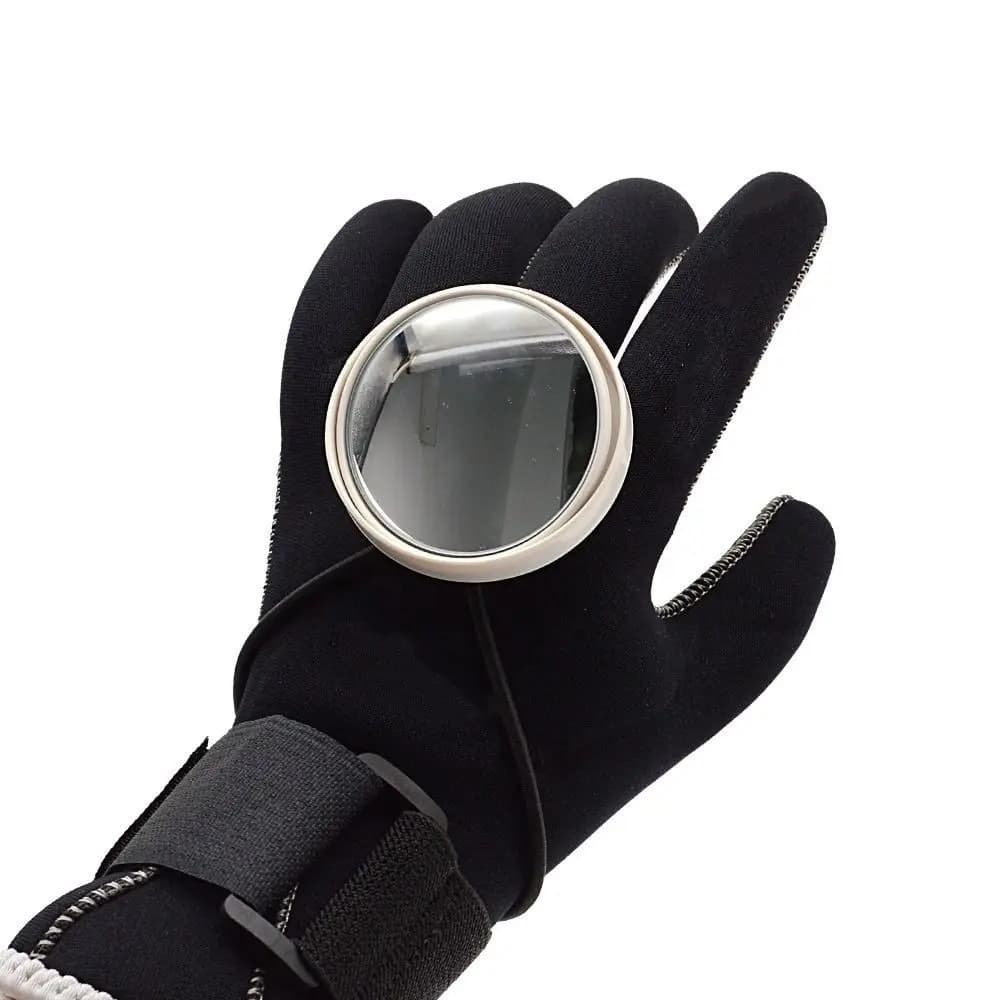 Specchio da Polso per Immersioni con Fascia Elastica, Specchio Retrovisore Regolabile per Snorkeling, Lente Convessa Marina per Osservazione Subacquea
