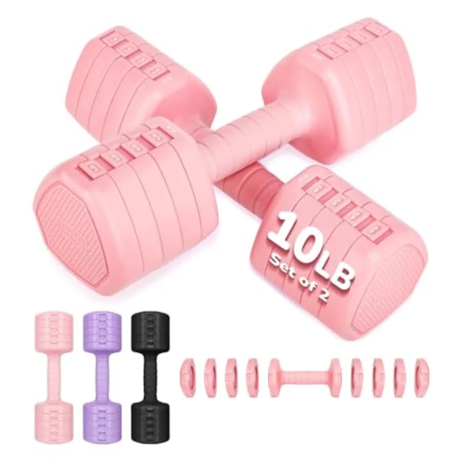 Set of adjustable handlebars (2 pieces) from 10 pounds, 20 pounds, 30 pounds – Free weights for men and women, for home gym and outdoor exercises