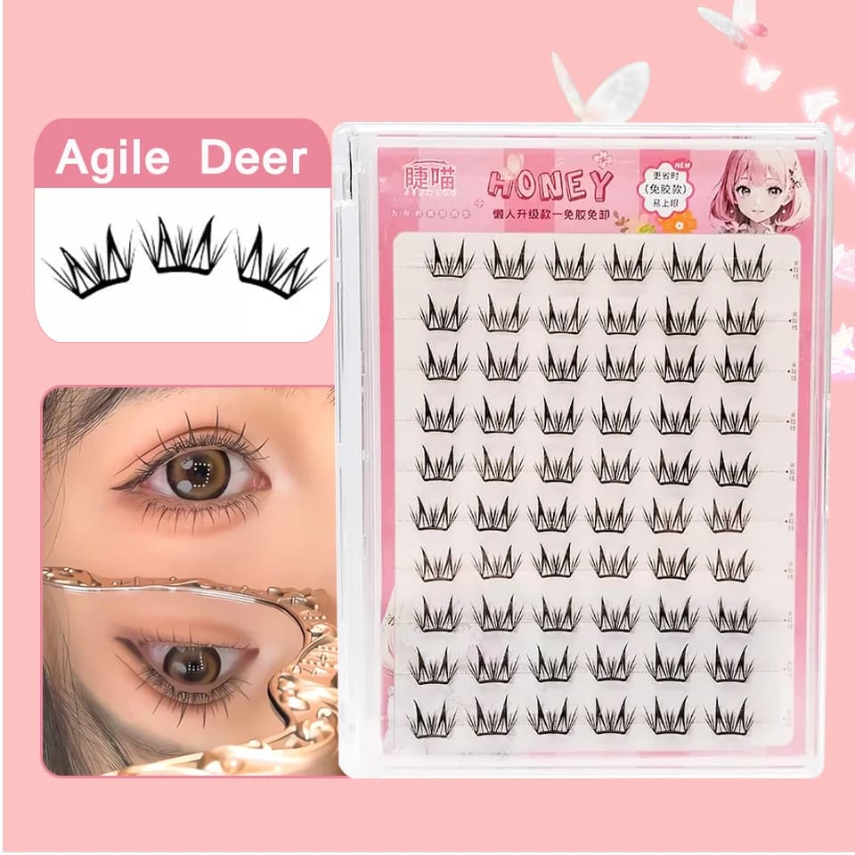 RUJADE Lower lashes do-it-y without glue Lower lashes Self-adhesive Extension do-it-y-te Make eyelashes soft natural