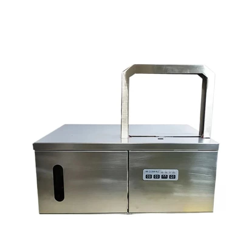 Piccola macchina automatica per legatura a nastro, legatrice per verdure, incenso, candele, banconote, guanti, pasta e altro.