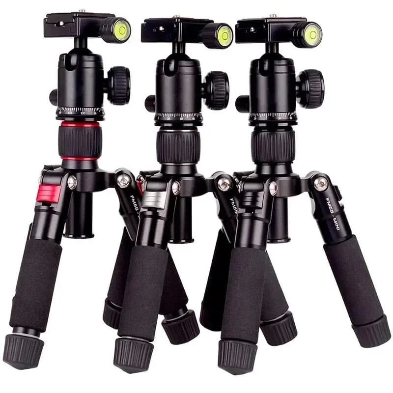 Treppiede portatile FM5S Supporto da viaggio leggero Mini treppiede video da tavolo con testa a sfera da 360 gradi per fotocamera DSLR SLR
