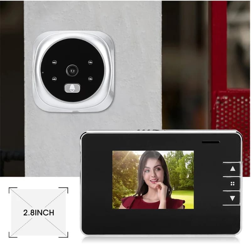 2.8 Inch Visual Monitoring Anti-theft Alarm Door Bell High Definition Intelligent Cat Eye Household Electronic Doorbell