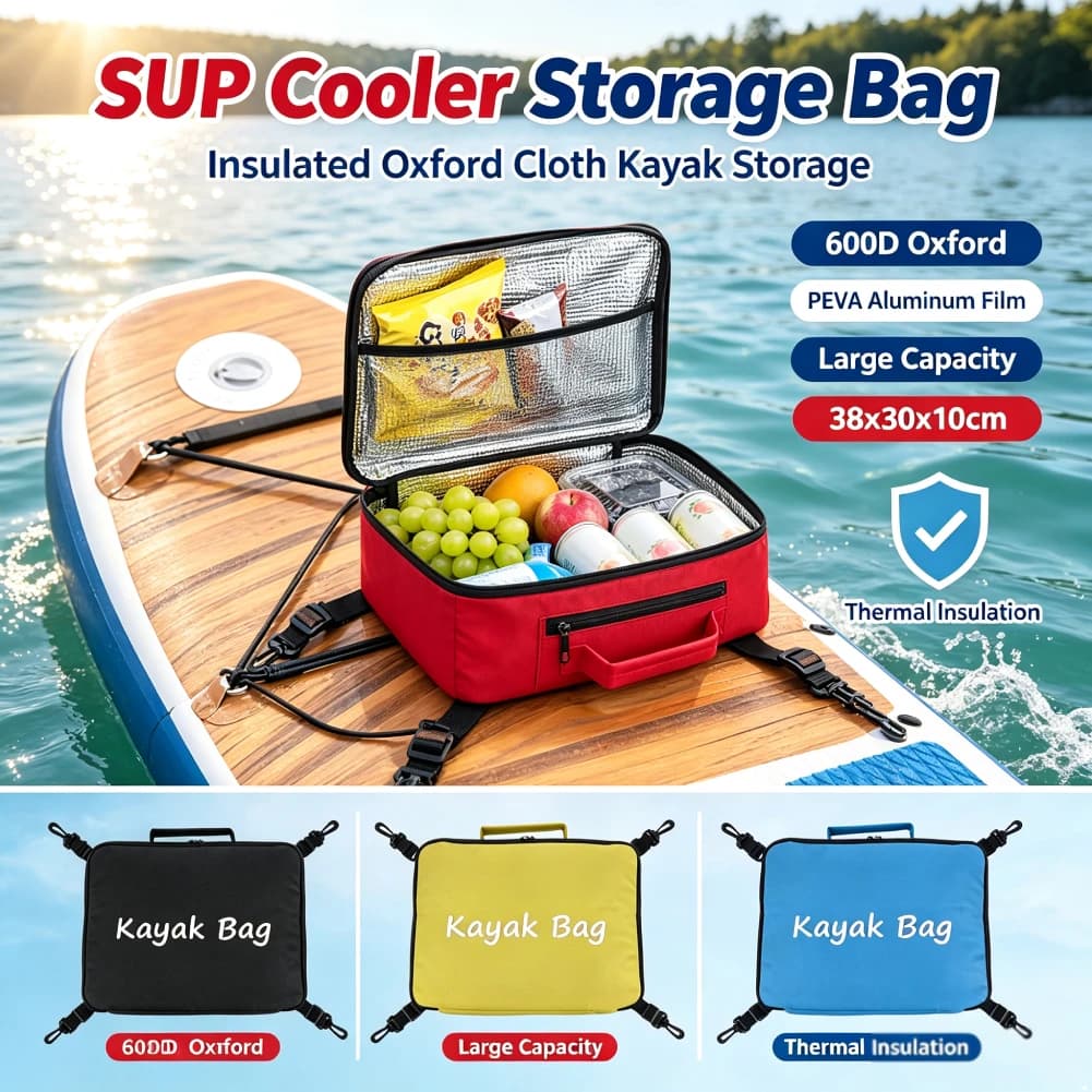 Paddle Board Storage Bag Waterproof Oxford SUP Cooler Bag Compact Lightweight for Paddleboarding Kayaking Beach Outdoors Use