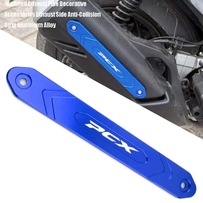 Accessori Decorativi per Moto Honda Pcx125 Pcx160, Striscia Antiurto Laterale per Tubo di Scarico in Lega di Alluminio