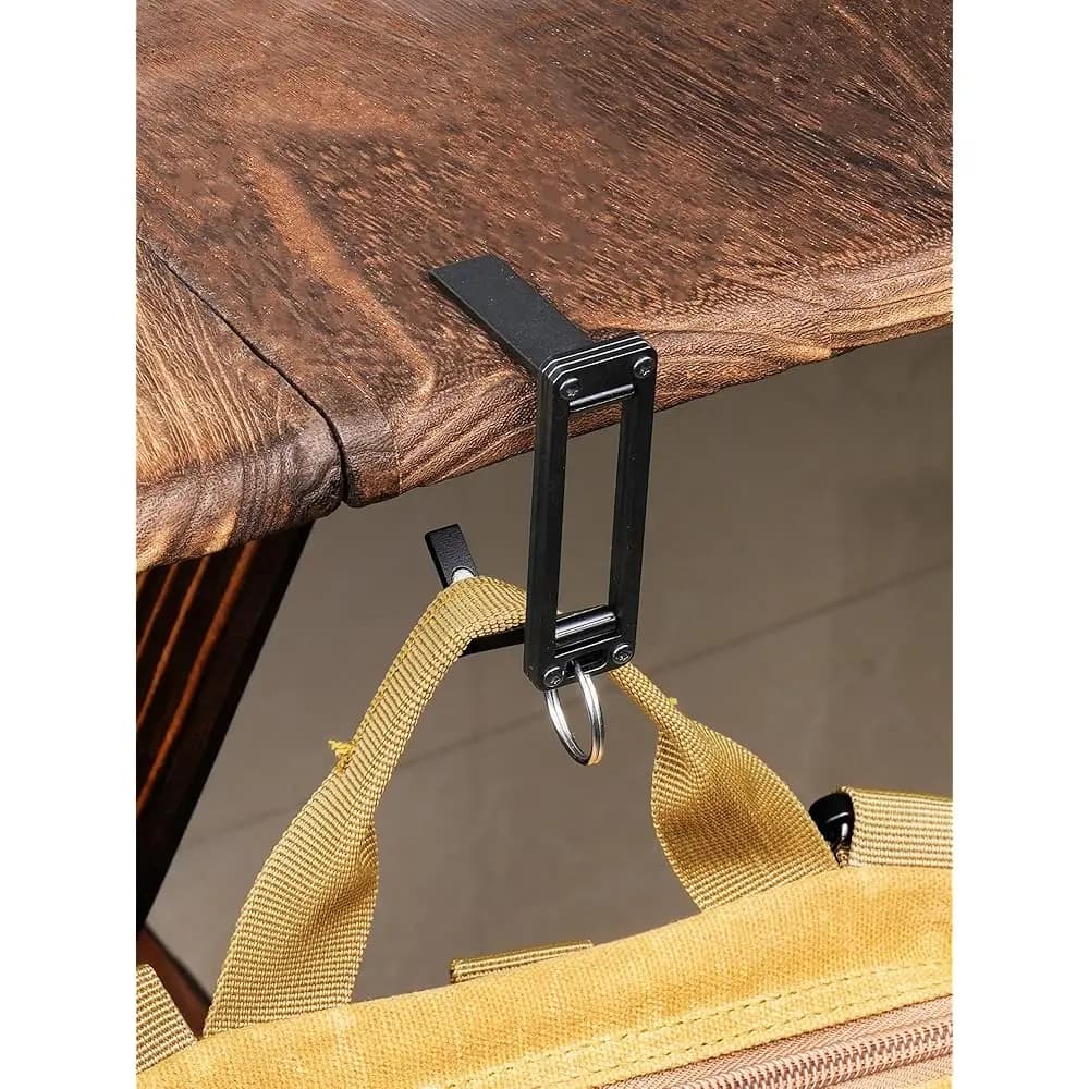 Gancio per borsa in titanio ST5 per tavolo – Gancio pieghevole per borsa con braccio antiscivolo – Supporto portatile per borsa da pranzo, ufficio e altro
