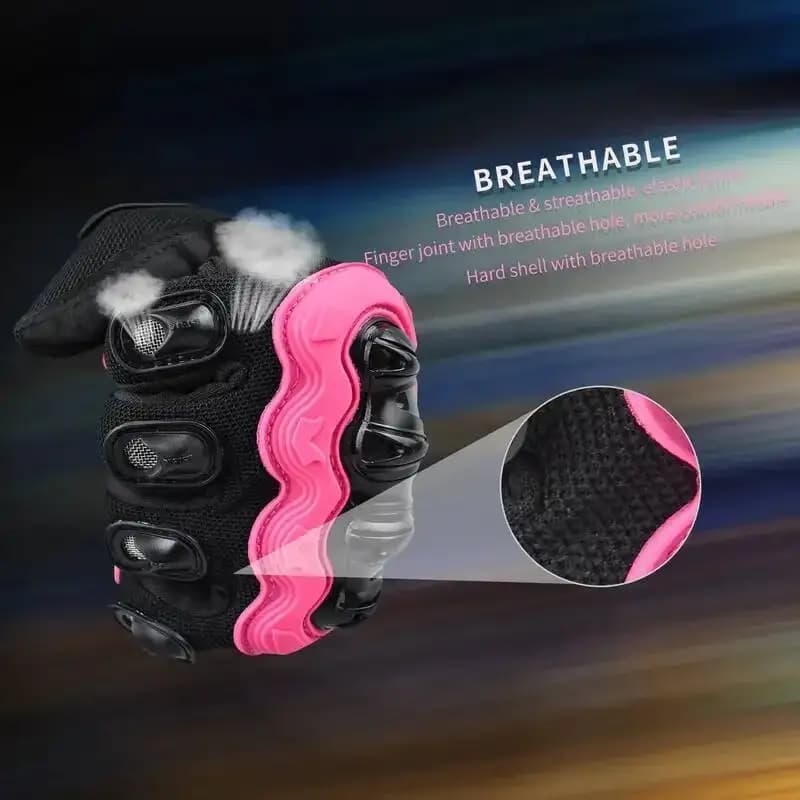 Road cycling gloves for women's bike with touch screen, whole fingers, summer, with grip protection