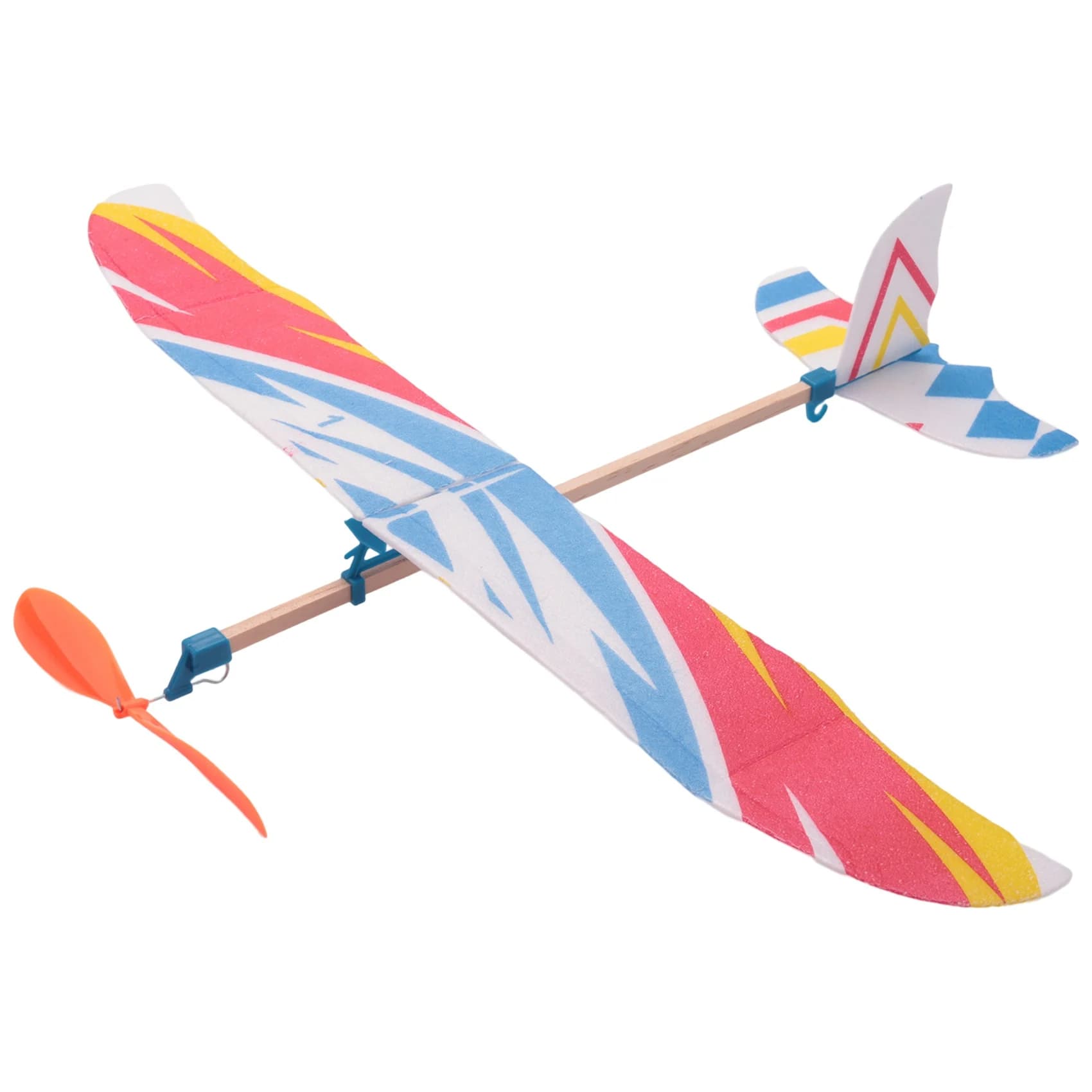 Kit modello di aereo in schiuma fai-da-te alimentato con elastico elastico, giocattolo educativo per aereo, modello casuale