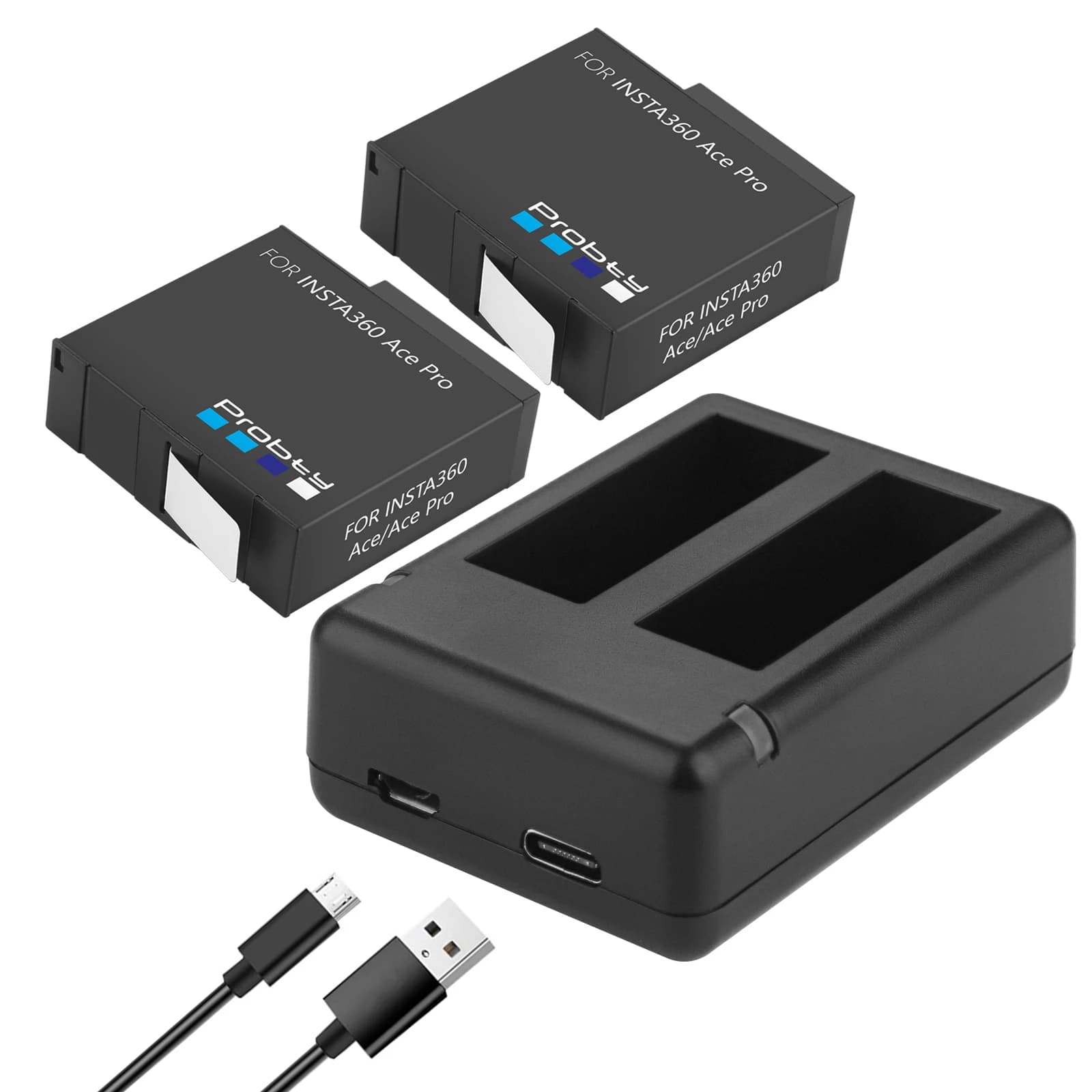 2200mAh For Insta360 Ace Pro 2/Ace Pro Battery and LED Charger 360 Action Camera Battery For Insta360 Ace Pro 2 Accessories