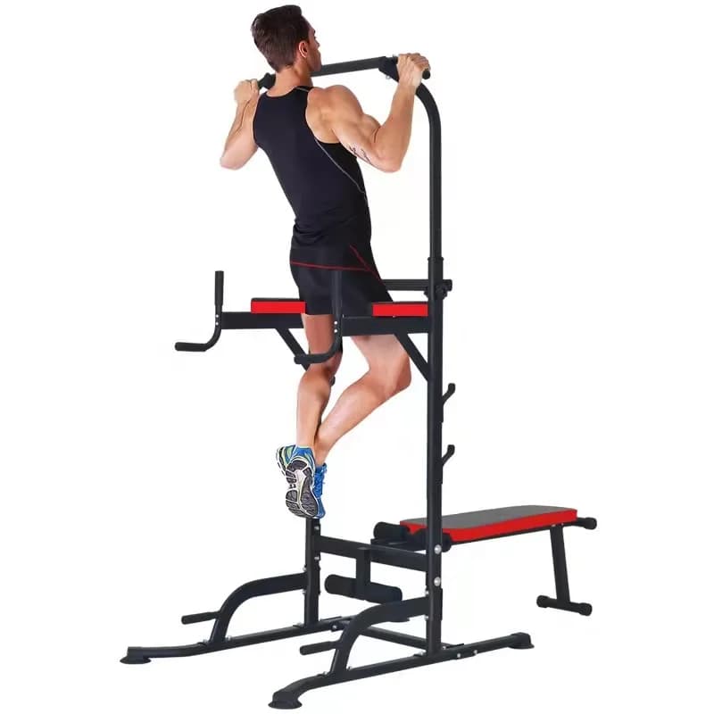 Training station for dive station with traction bar on the chest/support for training equipment for the strength of the home gym