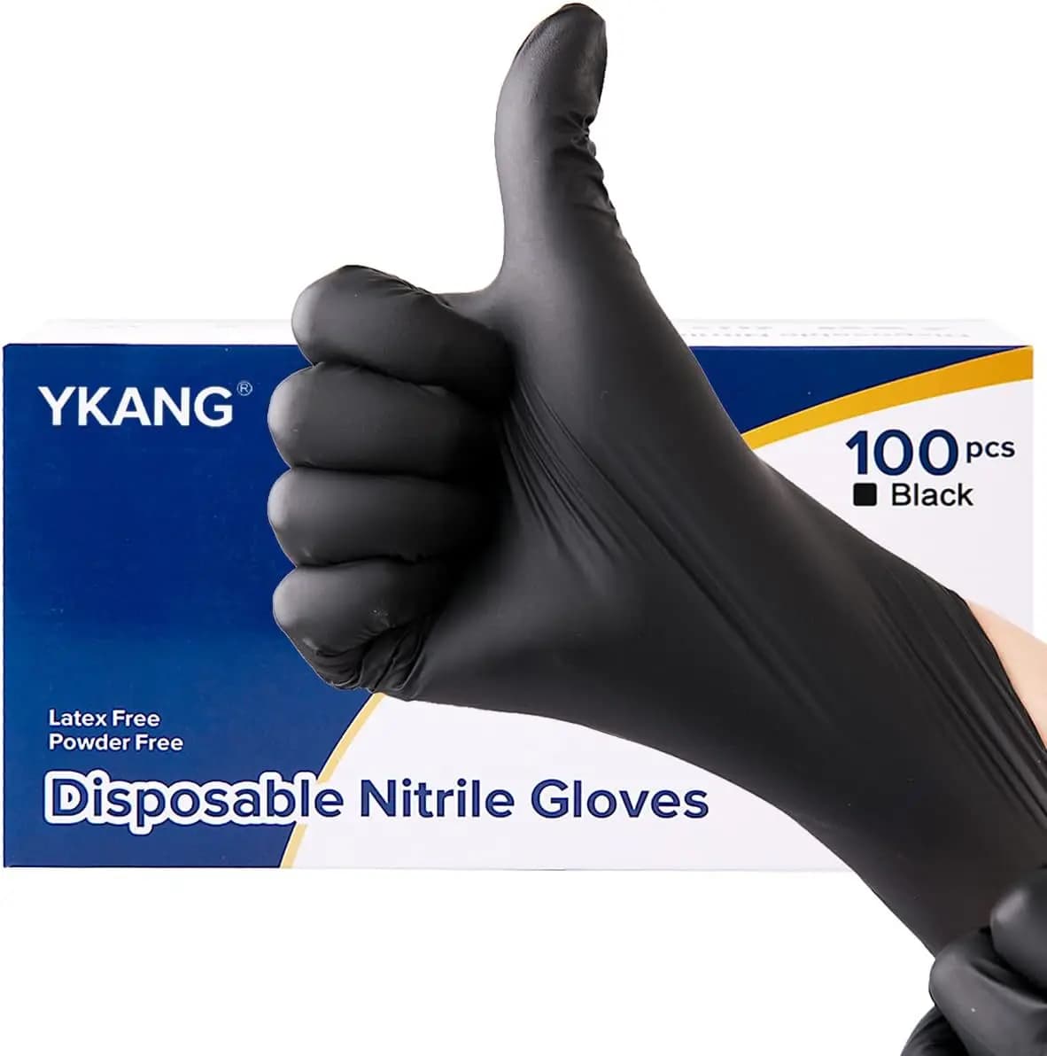 Guanti in Nitrile Monouso 100 Pezzi, Senza Lattice, Adatti per Alimenti, per Cucina e Pulizie