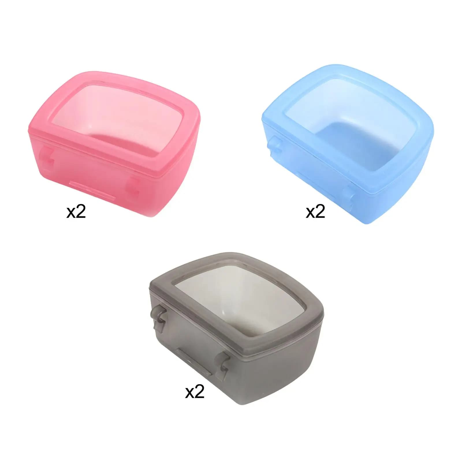 Ciotole per gabbia per cuccia per animali domestici da 2 pezzi per gabbie o casse in filo metallico, ciotola per animali domestici, acqua