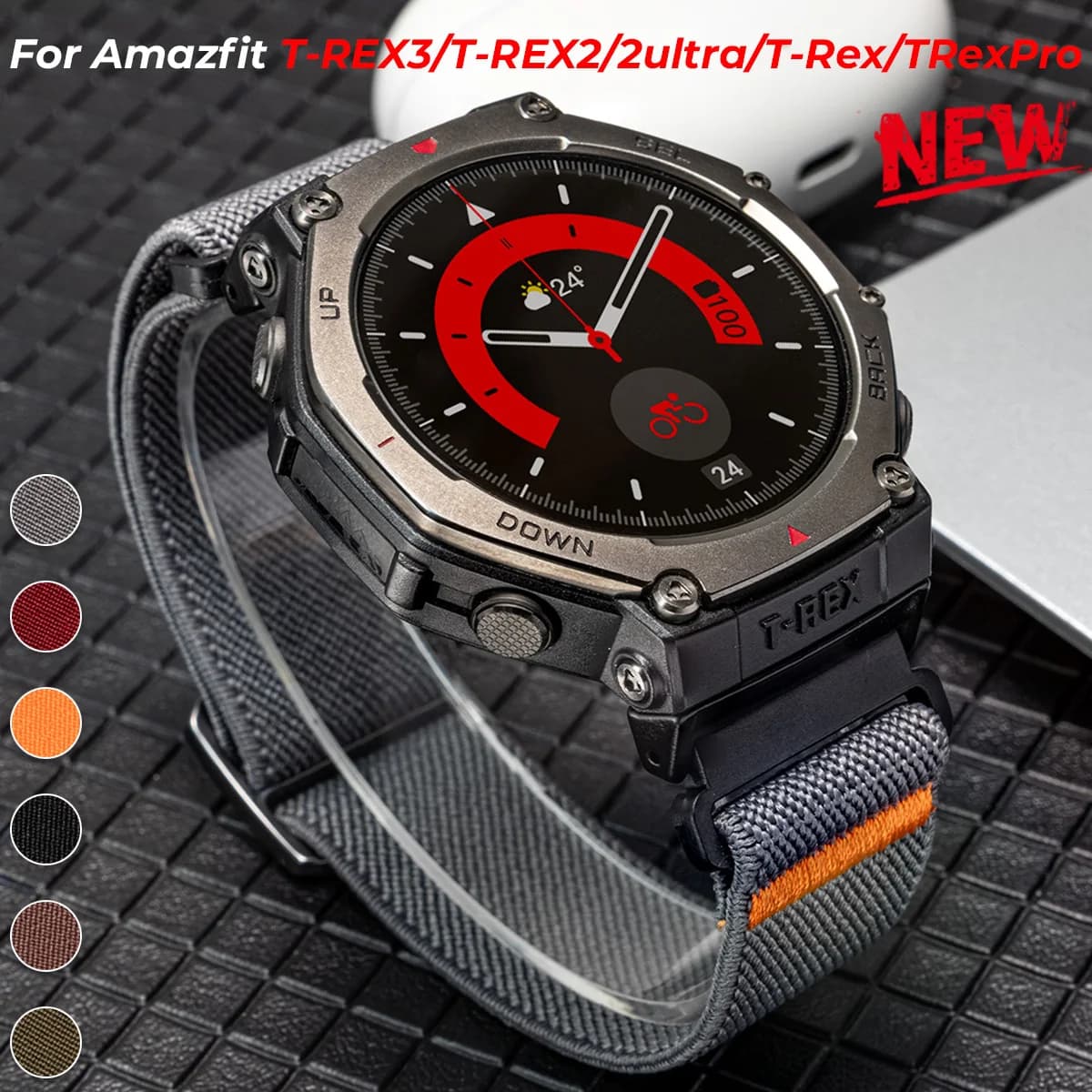 Cinturino in nylon per Huami Amazfit T-REX 3/2 Smart Watch cinturino sportivo per Xiaomi Amazfit T-Rex/T Rex Pro 2 Correa