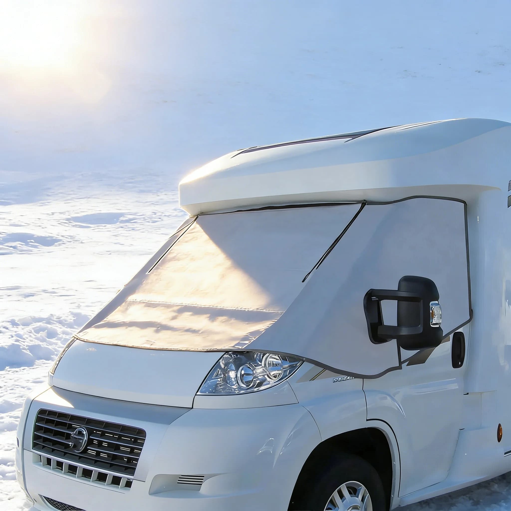 Isolamento termico Parabrezza RV Parasole Parabrezza Copertura Protezione Solare Per Fiat Ducato Peugeot Boxer Citroen Relè X250 Roulotte